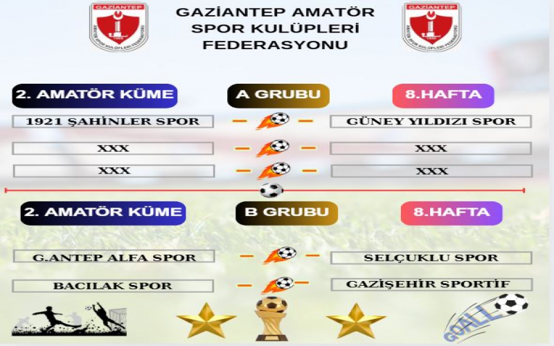 2. AMATÖR KÜME MAÇ PROGRAMI AÇIKLANDI.